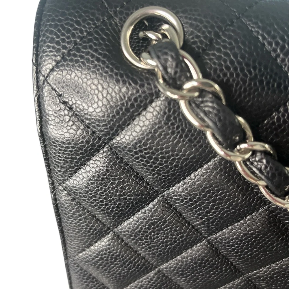 Chanel caviar quilted single flap maxi